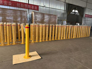 حاجز أمان فولاذية لوقوف السيارات مربط دائري/قاعدة مربعة مسمار أسترالي أسفل عمود حماية مضاد للتحطم - Product Image 3