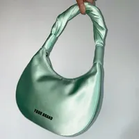 блестящая шелковая женская сумка через плечо, Сумка Хобо из 100% шелка тутового шелкопряда с внешней подкладкой