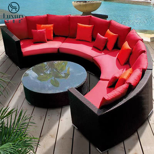 <span class=keywords><strong>2025</strong></span> wicker ghế sofa ngoài trời Patio đồ nội thất Set Round Shape ngoài trời Modular mây sofa Set cho khách sạn biệt thự - Product Image 4