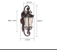 Lampe murale LED moderne en aluminium de style loft antique vintage pour jardin et extérieur