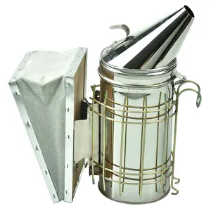 Small round head Beekeeping Tool Stainless Steel Bee Hive Smoker
