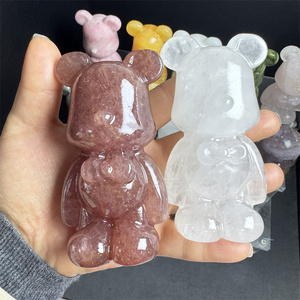 Nhà máy thiết kế mới chữa bệnh thạch anh gấu tự nhiên riki pha lê thủ công mỹ nghệ rõ ràng thạch anh gấu trang trí cho trang trí nội thất - Product Image 1