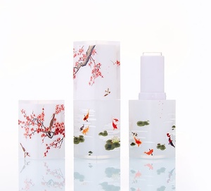 Spot Frosted 4G tubo de lápiz labial cuadrado estilo chino ABS clásico 3D impreso flor y patrones de pájaros tubo de lápiz labial para la <span class=keywords><strong>venta</strong></span> - Product Image 6