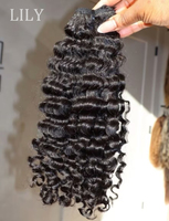 Extensions de cheveux humains vierges vietnamiens de qualité supérieure, bouclés style Pixie, avec pointes pleines, type Burmese Curl