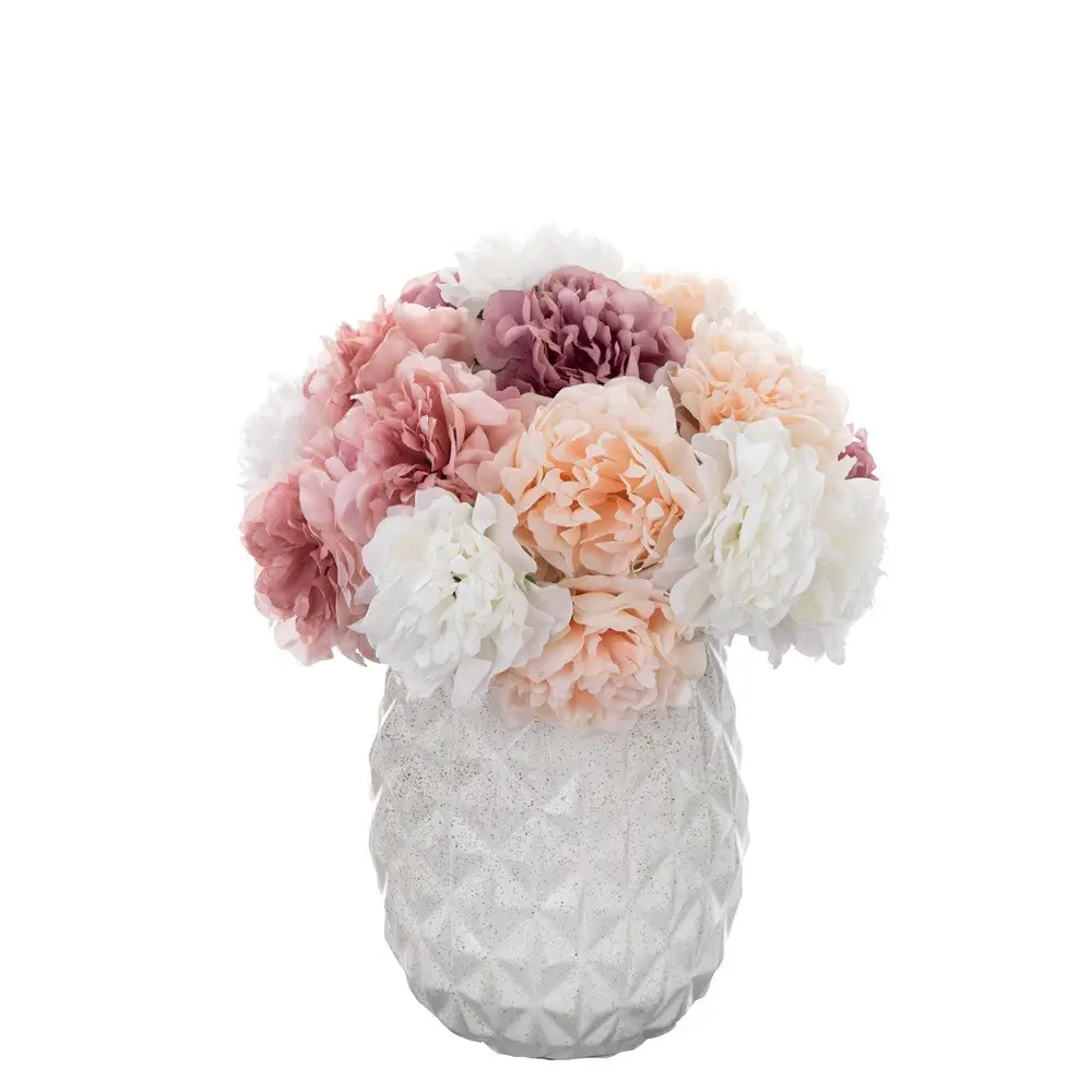 Fiori nuziali e fiori finti vendita di produttori di Bouquet di peonia artificiale per il commercio estero e decorazione per la famiglia