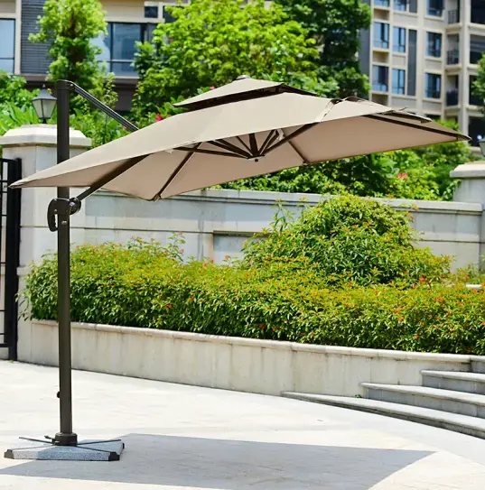 Ombrello rettangolare a sbalzo ombrellone da esterno con logo stampato ombrellone decorativo da esterno