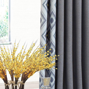Nhà Máy Cung Cấp Vải Lanh Tự Nhiên In Màn Màu Xám Rèm Phong Cách Trừu Tượng Mới Nhất - Product Image 1