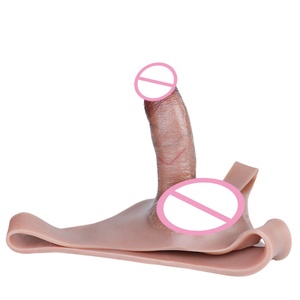 FAAK Ultra Elastic Harness Strap on <b>Dildo</b> Transgender Clothing Adult Toys with 6 Inch Realistic Hollow Penis Pants Wholesale - Product Image 3