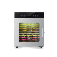 6-laags fruitdroogmachine, gedroogde fruitmachine, roestvrijstalen biltong- en beef jerky-machine, fruit- en voedseldroger
