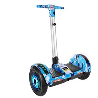 Hoverboard auto-équilibrant de 10 pouces avec poignée télescopique A8 Hoverboard