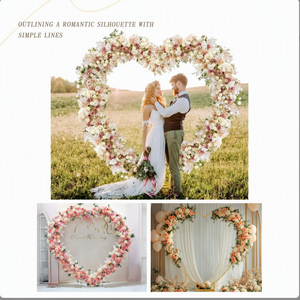Arche <span class=keywords><strong>de</strong></span> mariage en fer réglable et durable, en forme <span class=keywords><strong>de</strong></span> cœur, pour toile <span class=keywords><strong>de</strong></span> fond, <span class=keywords><strong>colonne</strong></span> d'amour, cadre, fournitures pour mariages, Saint-Valentin et fêtes d'anniversaire - Product Image 2