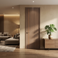Porte intérieure moderne en MDF imperméable et résistante à l'humidité, insonorisée, ignifuge, durable, à simple battant, en bois, pour cuisine et salon