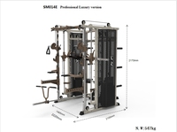 Machine Smith multifonctionnelle commerciale, rack à squats, rack de musculation avec pile de poids 3*80KG, marque XINRUI, modèle SM014E