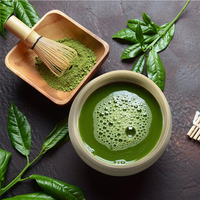 Ensemble de 5 bols à matcha de qualité supérieure en vert dégradé avec boîte d'emballage pour les amateurs de matcha, thé de l'après-midi