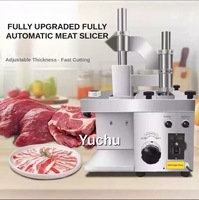 Machine à trancher la viande fraîche commerciale, machine automatique à trancher le bœuf, le mouton et le porc, épaisseur réglable, équipement de découpe de viande