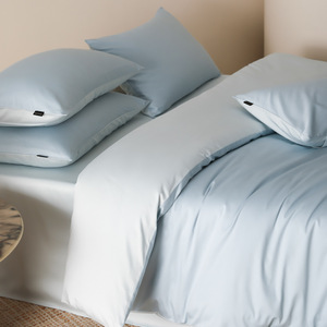 <span class=keywords><strong>Funda</strong></span> de Edredón Individual de Estilo Moderno, 100% Algodón de Fibra Larga, Color Sólido para Todas las Estaciones, Antiácaros, 200 Hilos - Product Image 1