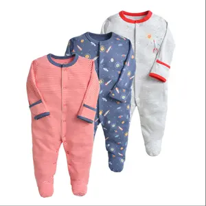 New Fashion Nordic Style Unique Custom Spring Autumn 100% Pure Cotton New Born Baby Boys And Girls Clothes