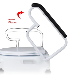<span class=keywords><strong>Chaise</strong></span> d'appoint <span class=keywords><strong>de</strong></span> toilette moderne auxiliaire pour personnes âgées <span class=keywords><strong>Hauteur</strong></span> réglable Accoudoirs renversés Capacité <span class=keywords><strong>de</strong></span> 150kg pour la sécurité <span class=keywords><strong>de</strong></span> la salle <span class=keywords><strong>de</strong></span> bain - Product Image 4