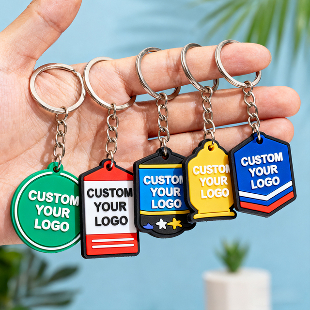 Factory Direct Selling Personalized Promotional Low MOQ Business Gifts Soft PVC Letter Keychain 3D Custom Logo Rubber Key Chains