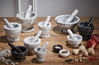 Écraseur d'ail en marbre gris/noir écologique, directement de l'usine, broyeur d'épices et de melon pour cuisine, taille personnalisable, emballage en boîte