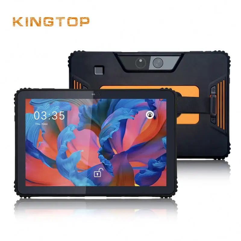 Kingtop Gồ Ghề Máy Tính Bảng Không Thấm Nước IP68 Chống Sốc NFC Máy Quét Mã Vạch 4G LTE 10.1 Inch 6GB 128GB Android 12.0 Máy Tính Bảng PC