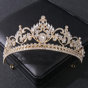 女性巴洛克女王水晶头带美人鱼皇冠公主头饰新娘派对伴娘新娘舞会 - Product Image 5