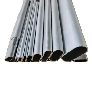 60616063 aluminum extrusion flat oval aluminum tube pipe