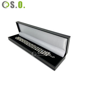 Caja de Joyería de Plástico de Alta Gama, Caja de Pulseras de Papel Imitación Cuero de Buena Calidad, Elegante Juego de Cajas para Joyas, Colgantes y Pendientes - Product Image 5