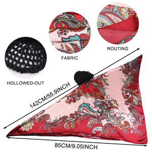 Nuova <span class=keywords><strong>Bandana</strong></span> in Raso con Motivo Paisley, Foulard con Fodera <span class=keywords><strong>per</strong></span> <span class=keywords><strong>Capelli</strong></span> Pre-Annodata, Copricapo in Raso <span class=keywords><strong>per</strong></span> Donne - Product Image 3