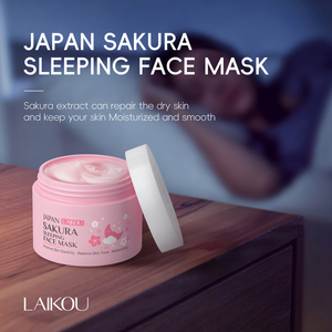 LAIKOU มาส์กบำรุงผิวหน้าสูตรซ่อมแซมผิว ชุ่มชื้น กระจ่างใส ไม่ต้องล้างออก กลิ่นซากุระญี่ปุ่น - Product Image 2