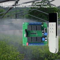 Interrupteur à distance sans fil AC220V à 6 boutons pour arroseurs d'aquaculture et applications agricoles avec une portée de 100 m