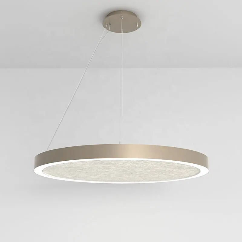 China High end office decoration circular led ceiling light fixture 2.5 inch led linear pendant lights with acoustic panel felt