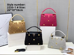 Bolso de Mano de PU con Diamantes Brillantes 2026, Nuevo Bolso de Mujer Europeo Americano Transfronterizo, Bolso de Hombro con Cadena y Remaches - Product Image 5