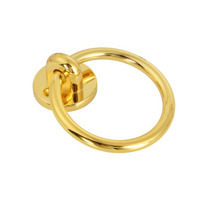 Furniture Handle Ring 60mm <b>Gold</b> Zinc Alloy Minimalist Drawer <b>Cabinet</b> Door Pull - Product Image 2