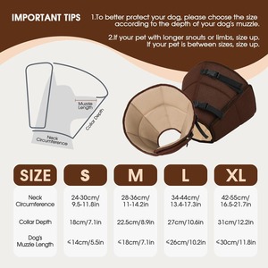 Collier éclairégenant pour chien, collier conique après chirurgie, collier éclairégenant souple et réglable pour chiens, léger et respirant - Product Image 2