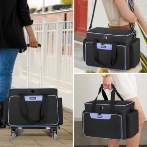 Muestras Gratis: Bolsas para Máquinas de Coser con Asa Telescópica y Ruedas, Bolsas Cruzadas Portátiles para Almacenamiento de Accesorios de Lana - Product Image 3