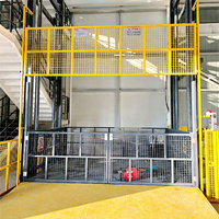 XYZLIFT-CE mal kargo navlun bina asansörü asansörler 1 3000kgs Capacacity asma kat hidrolik kargo asansörü ile durur