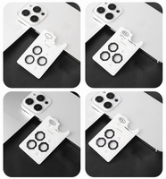 Protection d'objectif individuelle en verre pour caméra avec anneau métallique coloré, pour iPhone 15 16 17 Pro Max