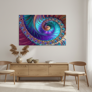 Modern Printed <b>Canvas</b>: Abstract Swirls, Vibrant <b>Wall</b> Decor,WRAPPED <b>CANVAS</b> - Product Image 3