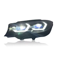 قطع غيار سيارات SJC لسيارات BMW 3 سلسلة G20 G28 18-22 مجموعة مصابيح أمامية ليزر مطورة G20 ملحقات سيارة مصابيح أمامية صفراء وبيضاء
