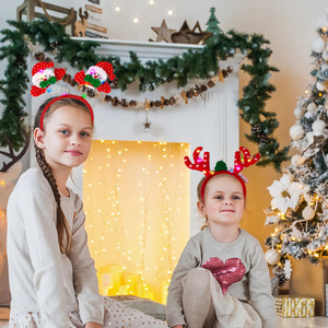 Gran oferta, sombrero de Navidad, <span class=keywords><strong>banda</strong></span> para el pelo, diadema de vacaciones, campana de plumas, accesorios divertidos para el cabello para niños, fiesta de Navidad para adultos - Product Image 6