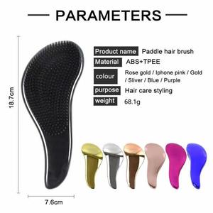 Cepillo alisador de plástico impermeable para el hogar, plegable, suave, con logotipo personalizado, para desenredar el cabello, venta al por mayor, gran oferta - Product Image 2