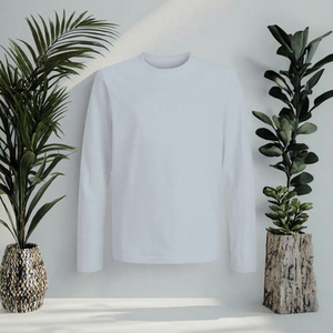 T-shirt à manches longues pour hommes grandes tailles, 100% coton jersey, imprimé, respirant, vêtements décontractés - Product Image 3