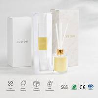 Coffret Cadeau Personnalisé – Diffuseur de Parfum d'Ambiance Premium avec Bouteille en Verre 120 ml et Huile d'Aromathérapie Longue Durée pour Salle de Bain