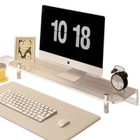 Acrylic Monitor Stand Desktop Computer Riser Office Shelf Multifunctional Laptop Storage Rack Single Layer