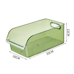 Cajas de Almacenamiento para Refrigerador, Rectangulares, Transparentes, con Asa, Organizador para Nevera - Product Image 5