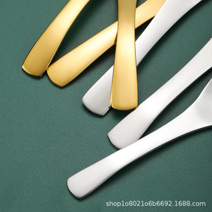 Cuchara de acero inoxidable 304 con fondo redondo, engrosada, de calidad alimentaria, para niños, uso doméstico y en restaurantes. - Product Image 5