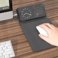 Chargeur sans fil 3 en 1 rapide 15W, tapis de souris, tablette d'écriture électronique pliable en PU de qualité supérieure, montre et écouteurs, de la marque Factory AFY.