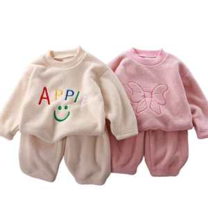 <span class=keywords><strong>Pigiama</strong></span> Invernale da Donna <span class=keywords><strong>in</strong></span> <span class=keywords><strong>Pile</strong></span> Termico con Ricamo Cartoon, Maniche Lunghe, 100% Poliestere, Set Pullover Casual - Product Image 1