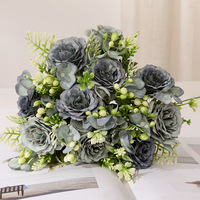 Buket Bunga Buatan Klasik Bohemian Lafite Peony Rose Hydrangea untuk Dekorasi Pernikahan dan Rumah Grosir